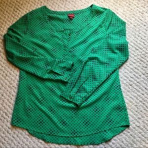 Shamrock☘️tunic blouse w/gold hardware!